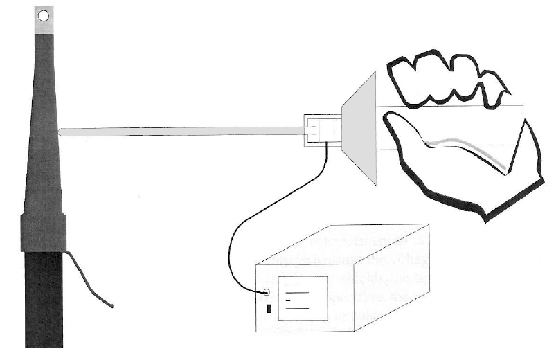 Рисунок 2. Акустическое измерение частичного разряда на концевой заделке кабеля